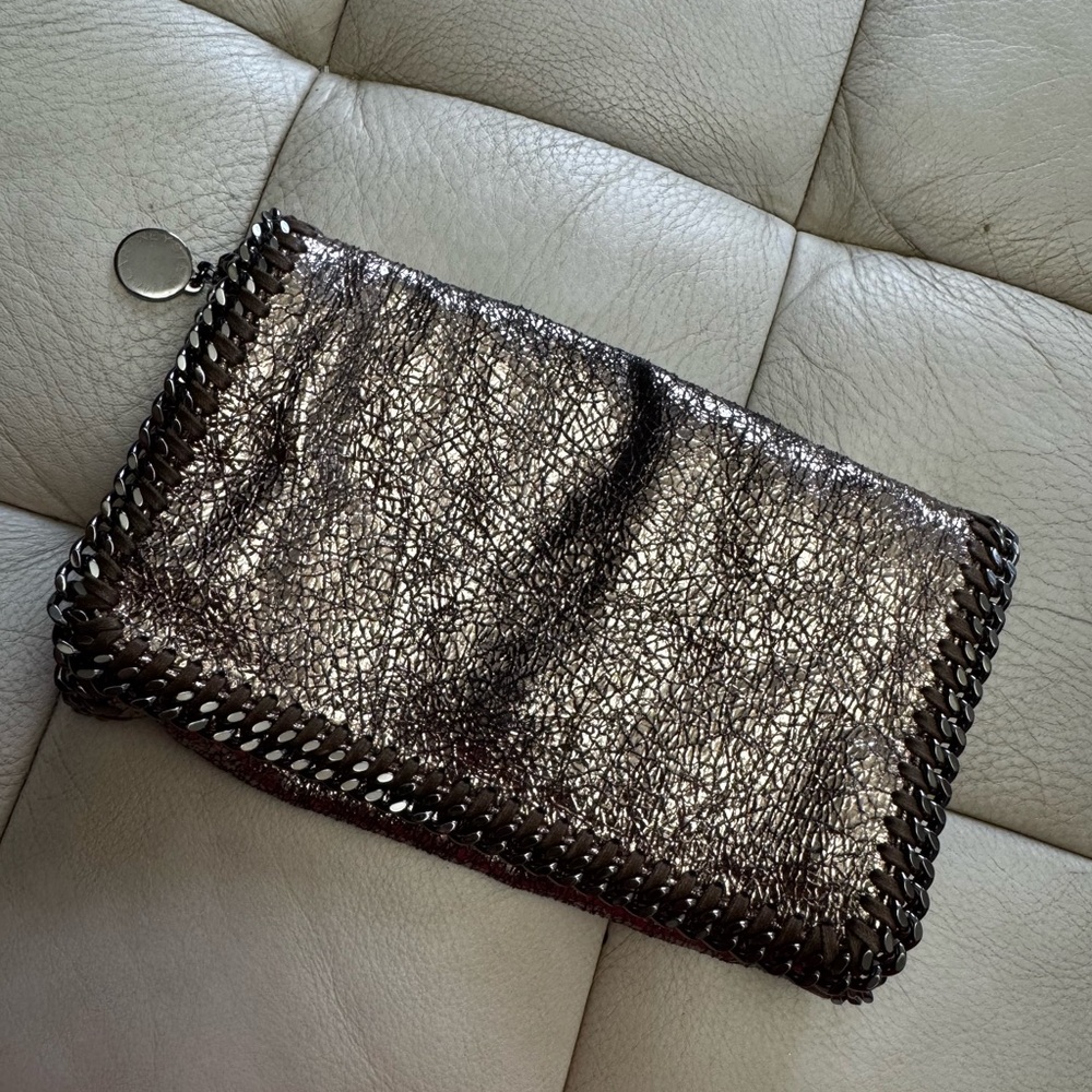 Stella McCartney Silver Chain-Edged Clutch